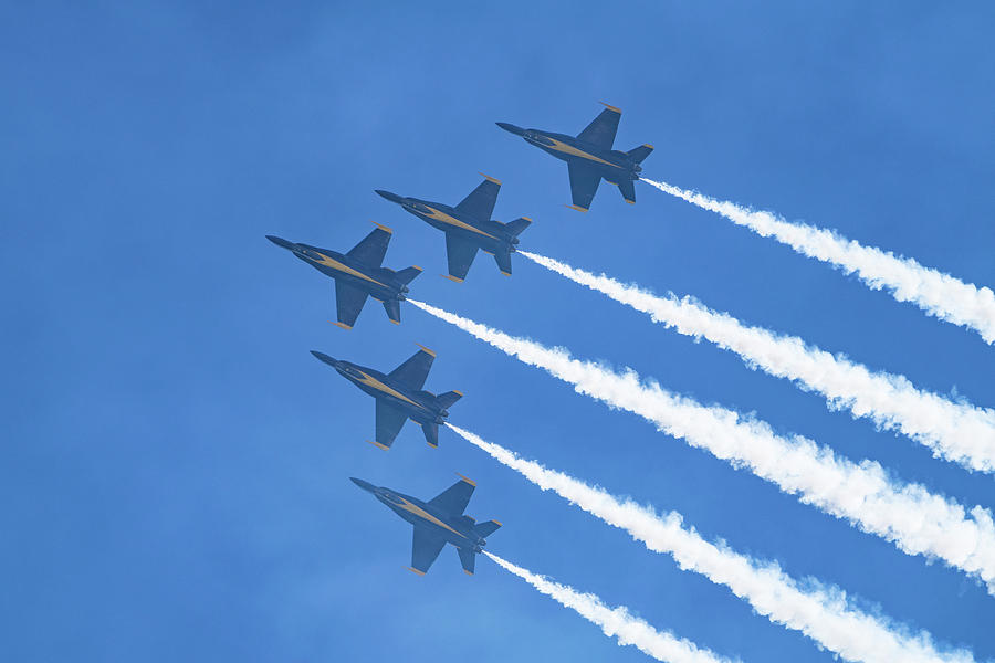 Blue Angels in Chevron Formation Photograph by Adrian Hernandez - Fine ...