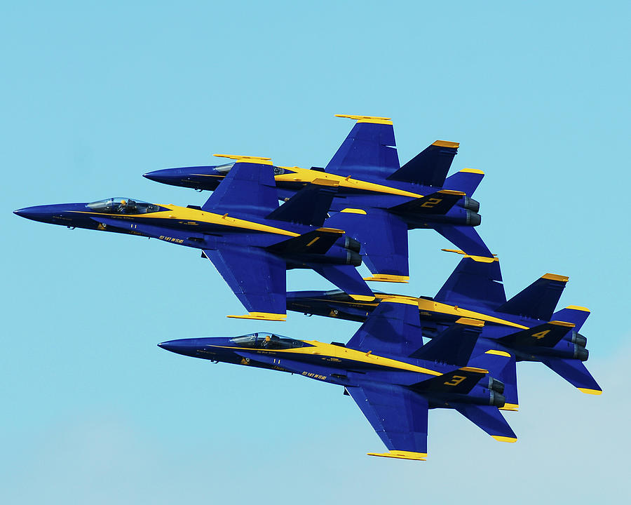 Blue Angels in Tight Formation Photograph by Positive Images - Fine Art ...