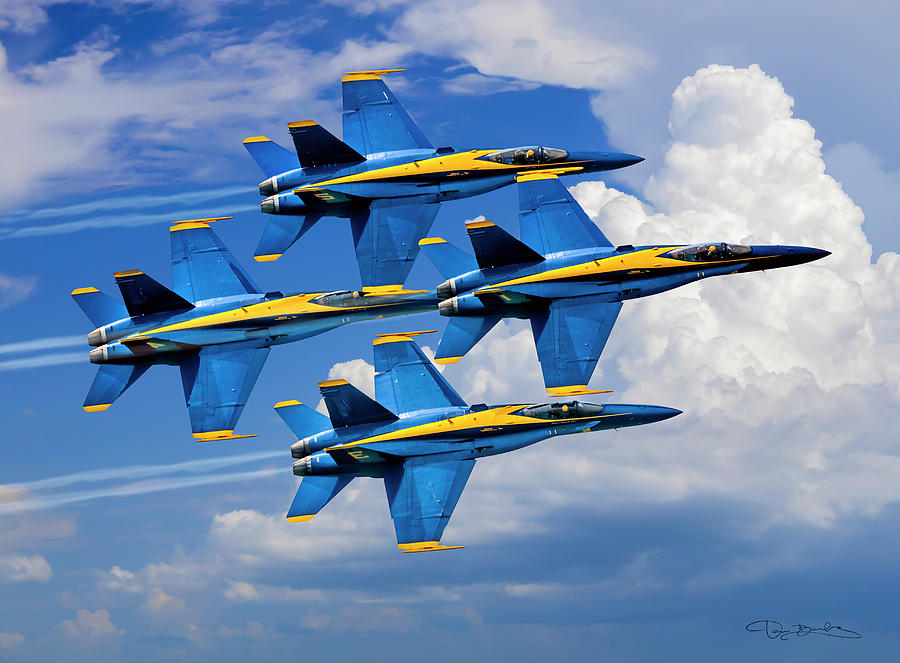 Blue Angels Jets Flying In Formation #1 Photograph by Dan Barba
