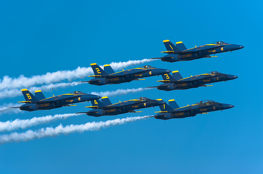 Jet Photograph - Blue Angels by Sebastian Musial