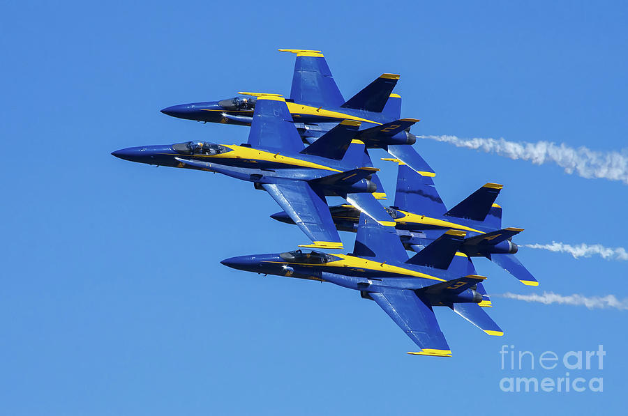 Blue Angels Very Close Formation 1 Photograph by Rick Bures