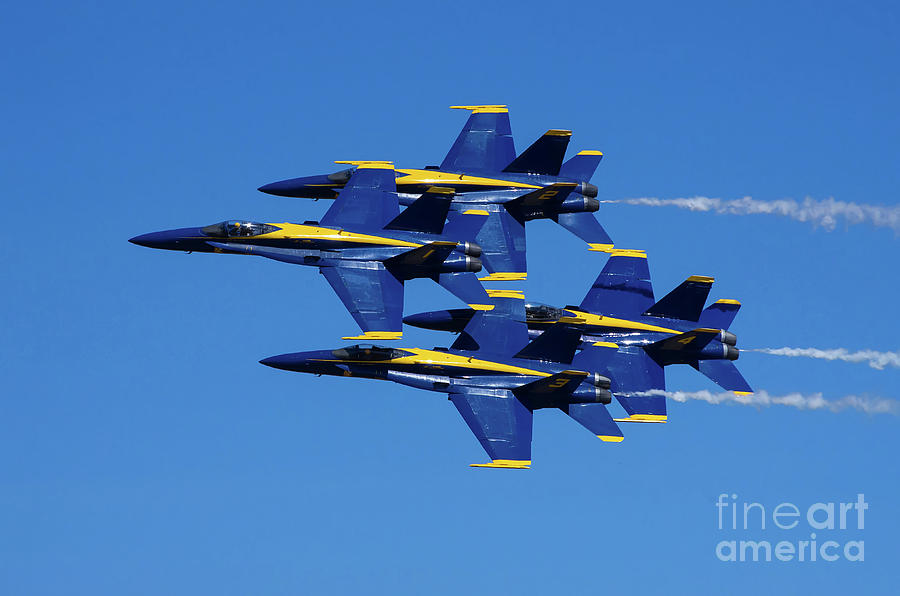Blue Angels Very Close Formation 2 Photograph by Rick Bures