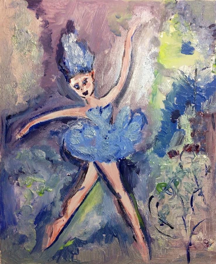 Blue ballade Painting by Judith Desrosiers