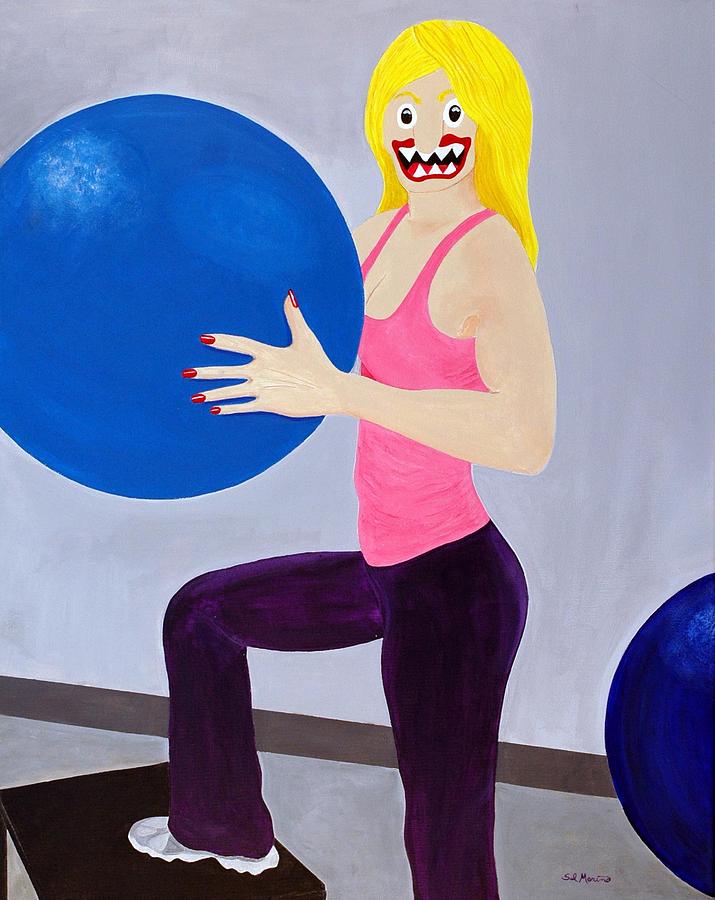 Ball Painting - Blue Balls by Sal Marino