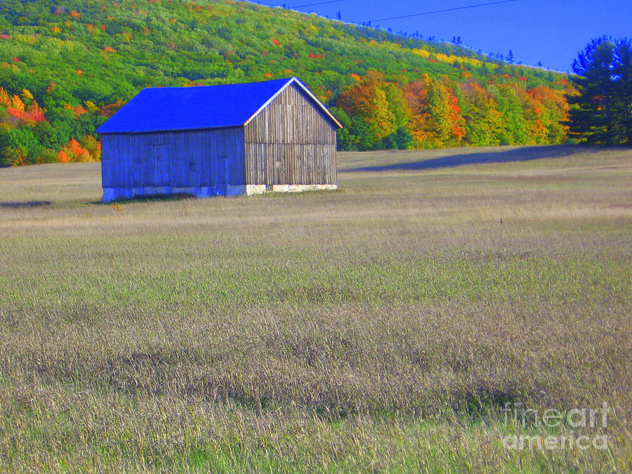 Blue Barn Photograph by Lisa Dionne