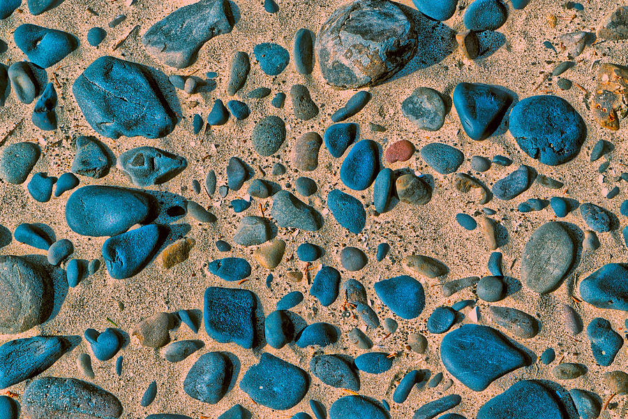 Blue Beach Rocks Photograph by Bonnie Bruno