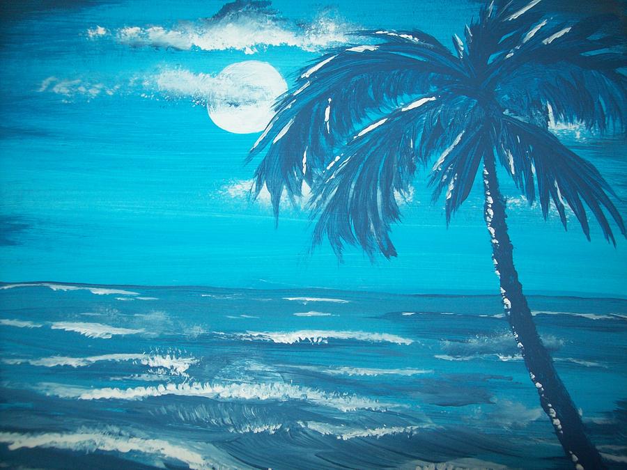 Blue Beach Painting by Susan Michutka - Fine Art America