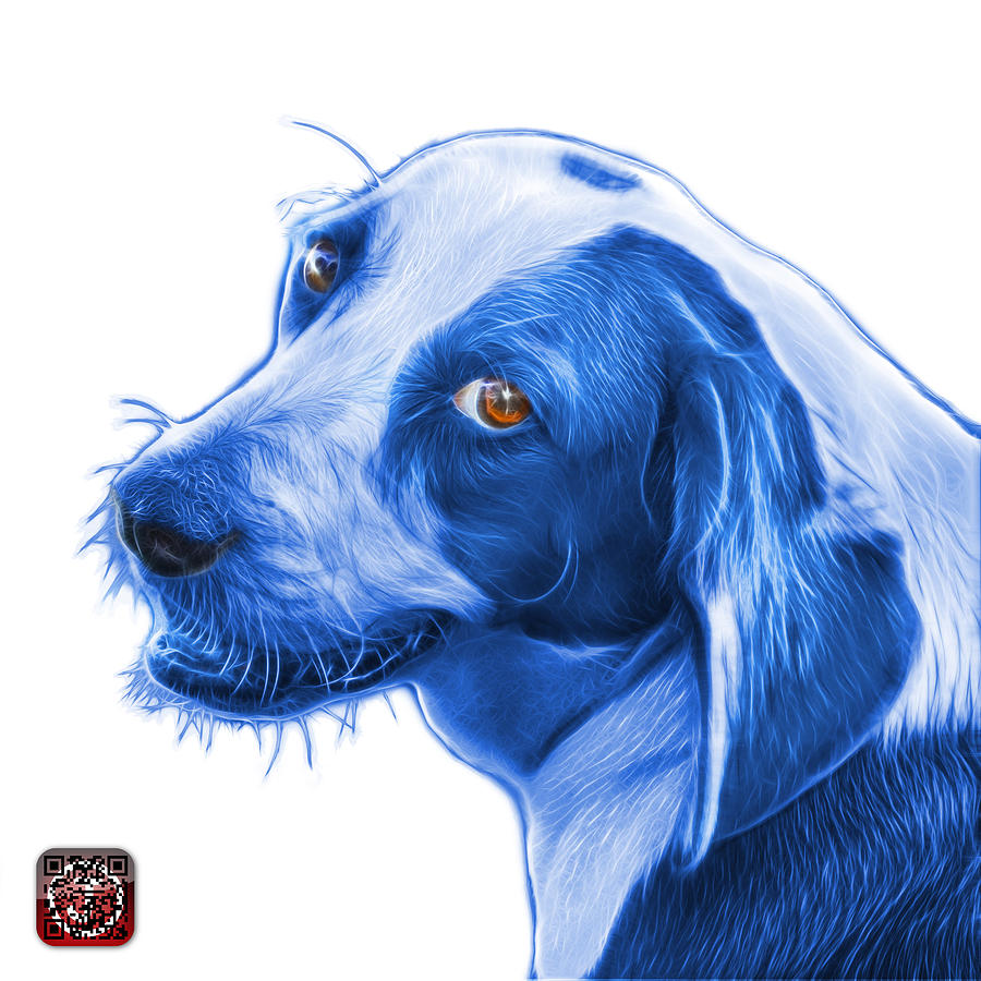 Blue Beagle dog Art- 6896 -WB Painting by James Ahn