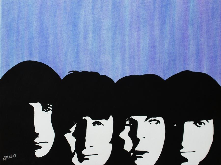 Blue Beatles Drawing by Kenneth Regan - Fine Art America