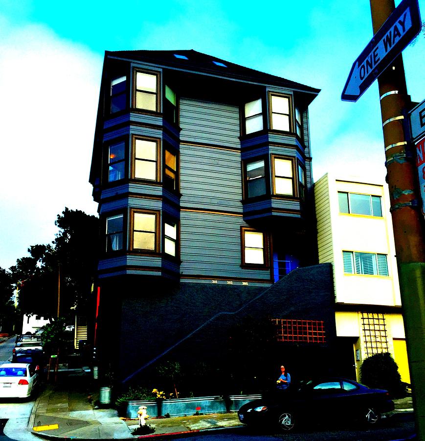 San Francisco Photograph - Blue Bernal Victorian by Michael Thomas Angelo