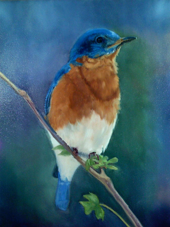 Blue Bird Painting by Cynthia Vowell | Fine Art America