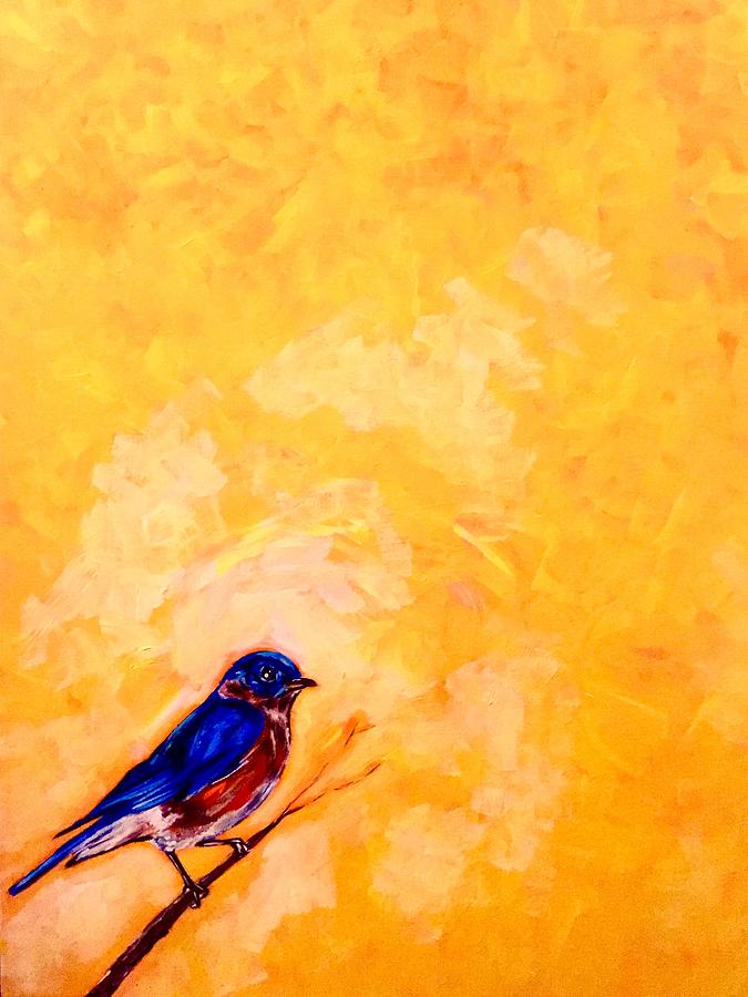 Blue Bird Painting by Joel Tesch