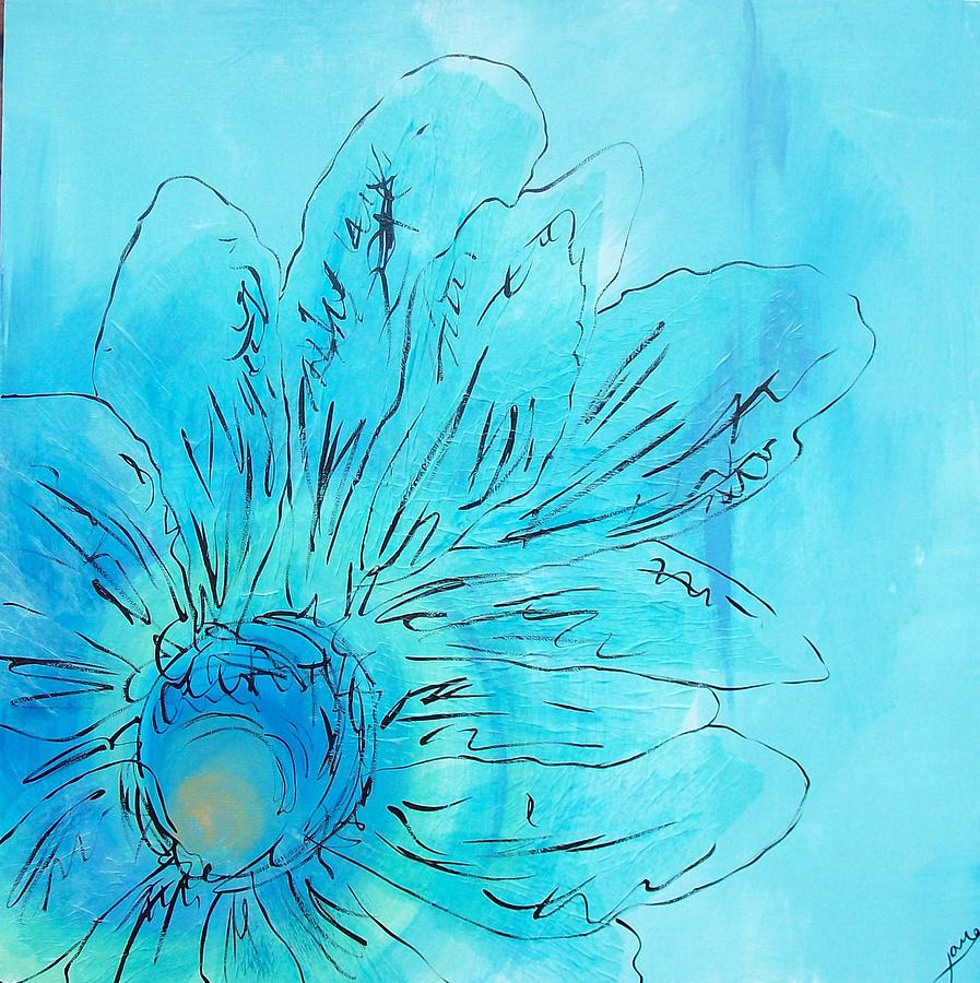 Blue Bloom Painting by Jane Robinson - Fine Art America