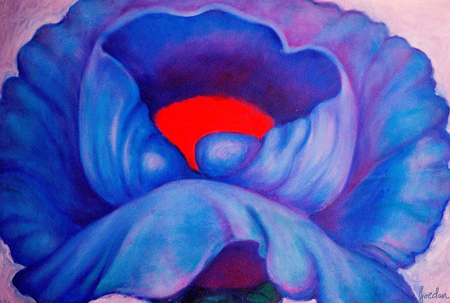 Blue Bloom Painting by Jordana Sands