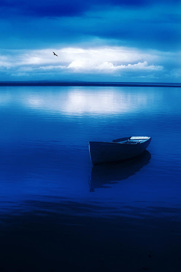 Boat Photograph - Blue Blue Boat by Mal Bray
