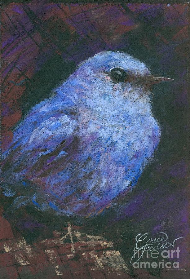 Bluebird Painting - Blue Bluebird by Grace Goodson