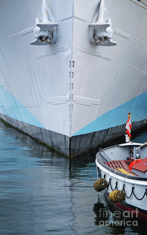 Blue Boat Bow 2 Photograph by Randall Weidner