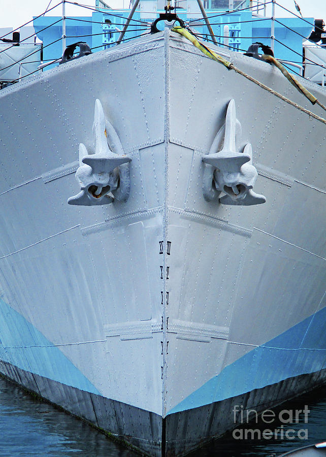 Blue Boat Bow Photograph by Randall Weidner