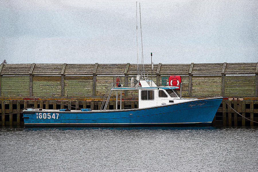 Blue Boat Photograph by WB Johnston