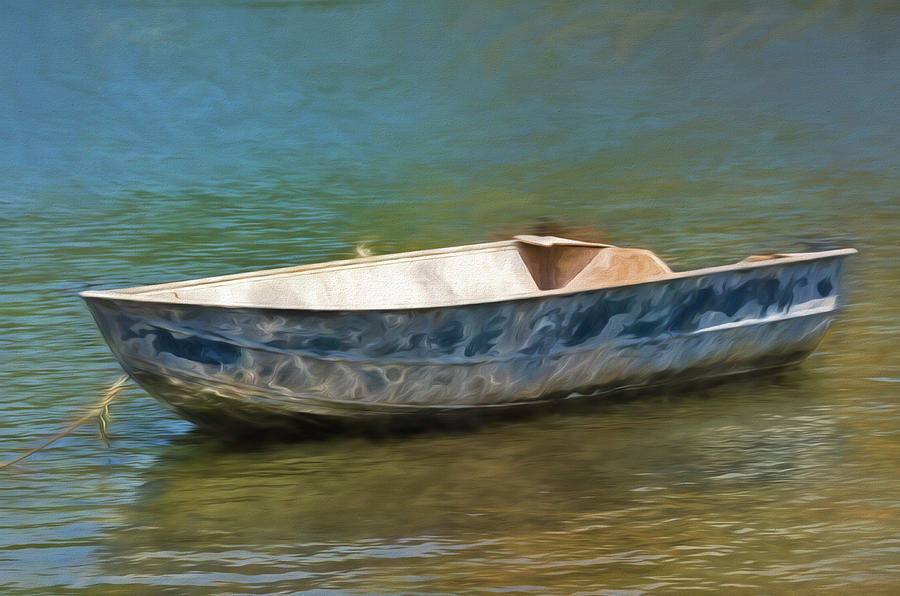 Blue Boat Photograph by Winnie Chrzanowski