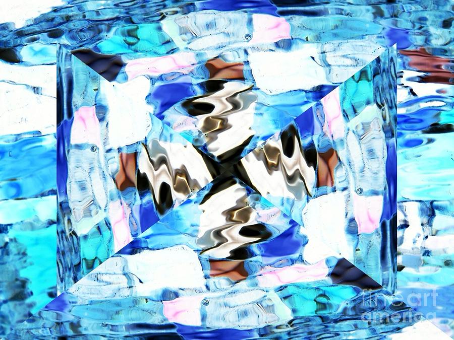Abstract Digital Art - Blue Bow by Lorles Lifestyles Abstract Digital Art - Blue Bow by Lorles Lifestyles