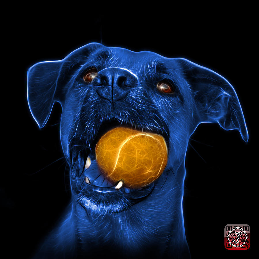 Blue Boxer Mix Dog Art - 8173 - BB Digital Art by James Ahn