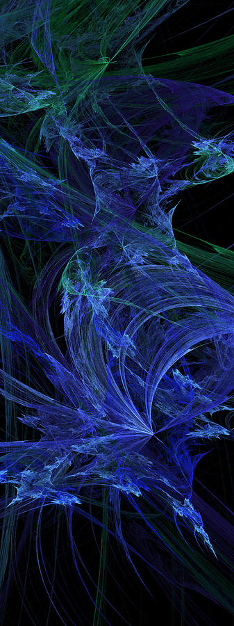 Abstract Digital Art - Blue Breeze by Andee Design