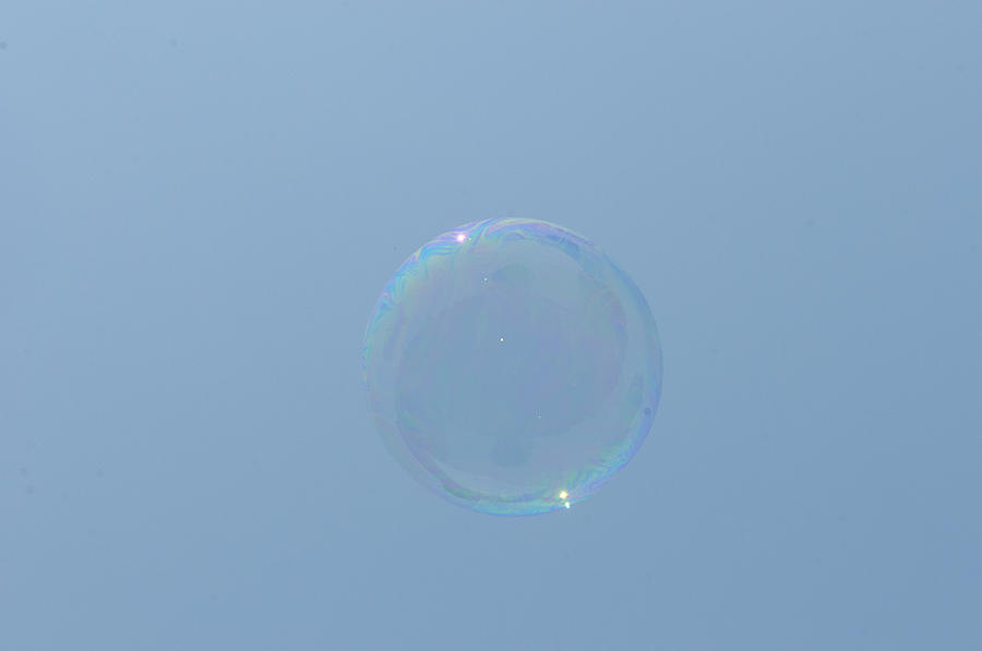 Blue bubble Photograph by Brian Green