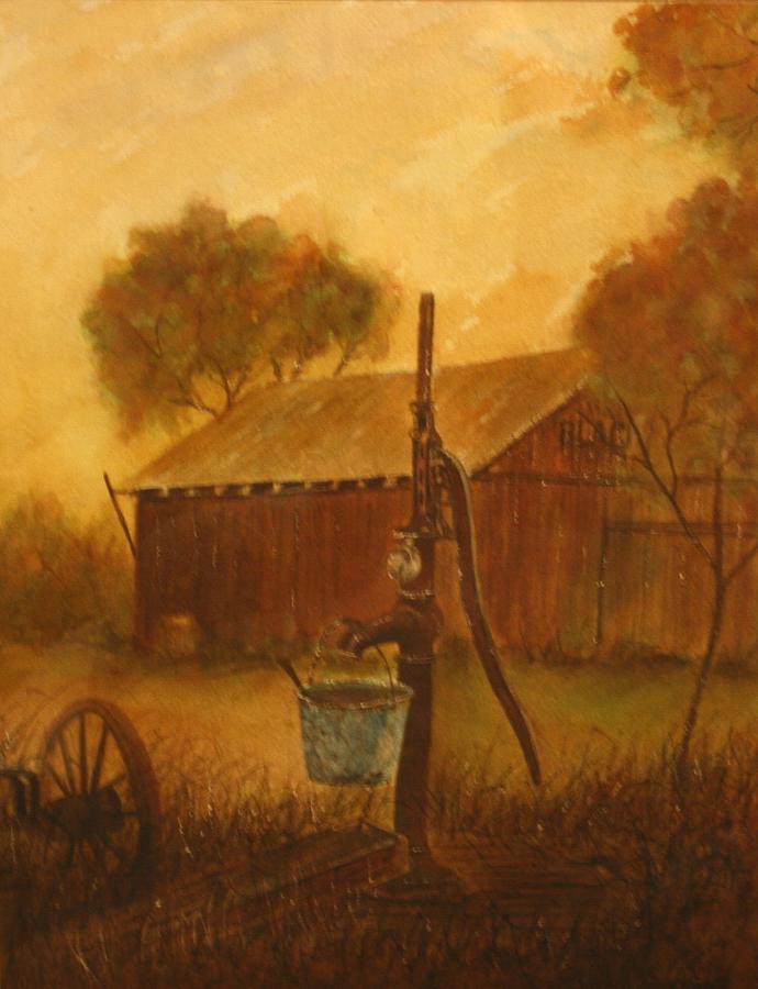 Blue Bucket Painting by Ben Kiger