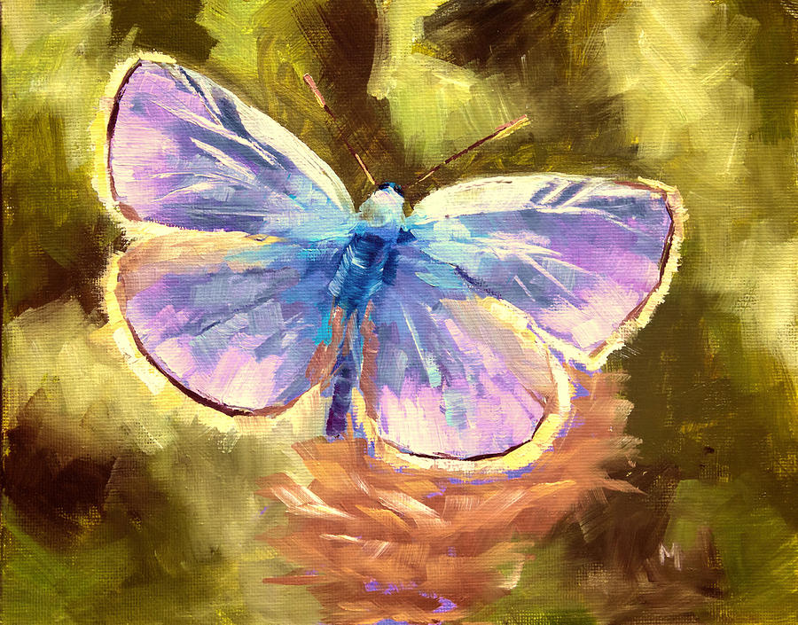Butterfly Painting - Blue Butterfly by Melissa Herrin
