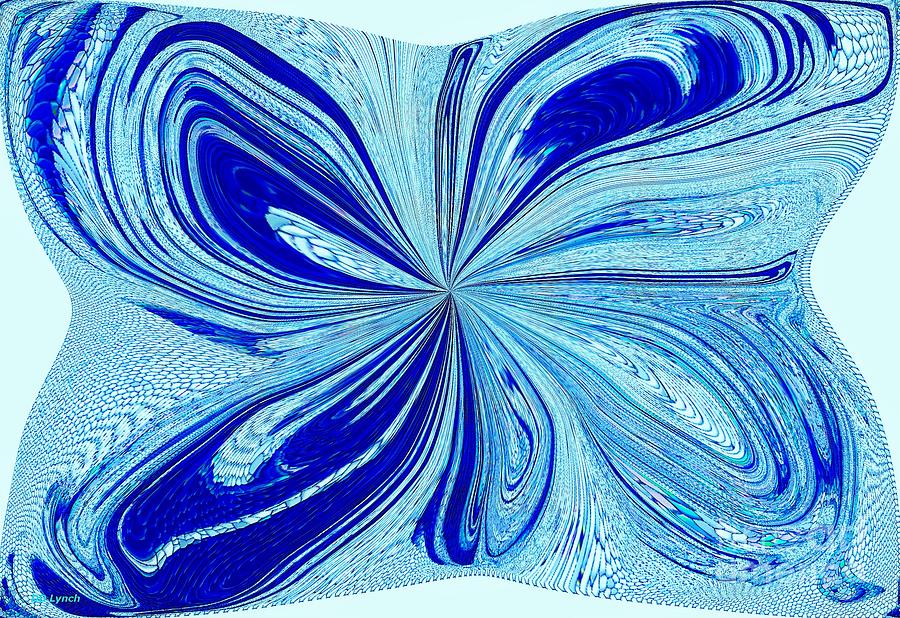 Blue Butterfly Pillow Art Digital Art