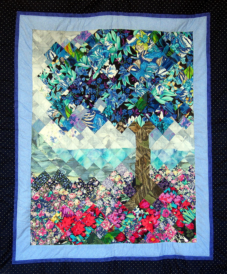 Blue Butterfly Tree Tapestry - Textile by Sarah Hornsby