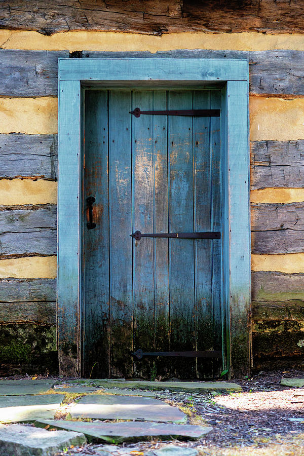 Blue Cabin Door Photograph by Stephen Stookey