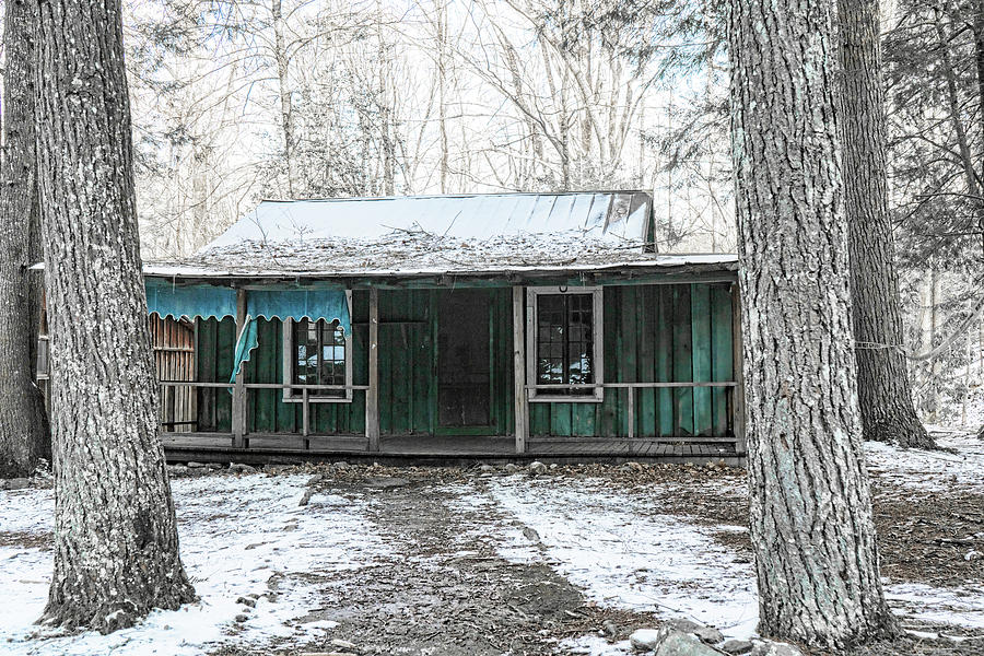 Blue Cabin Elkmont Photograph by Sharon Popek