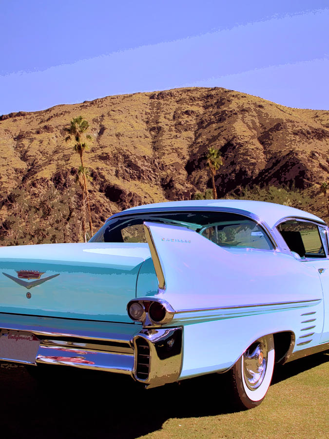 CADILLAC BLUE Palm Springs CA Photograph by William Dey