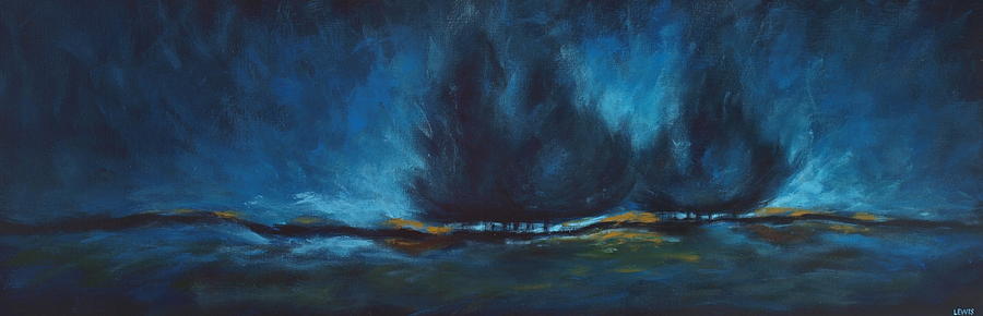 Blue Calm Painting by Ellen Lewis