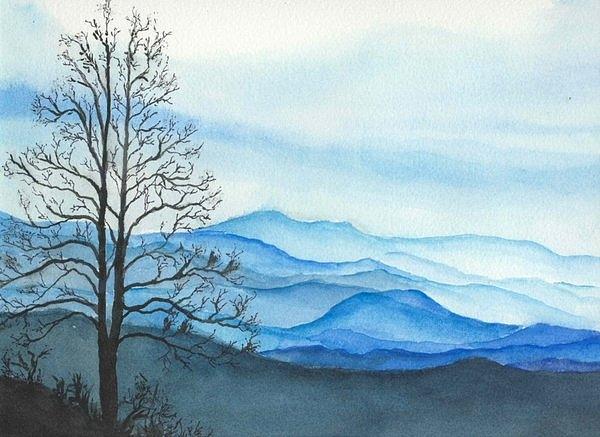 Blue Calm Painting by Rachel Bochnia