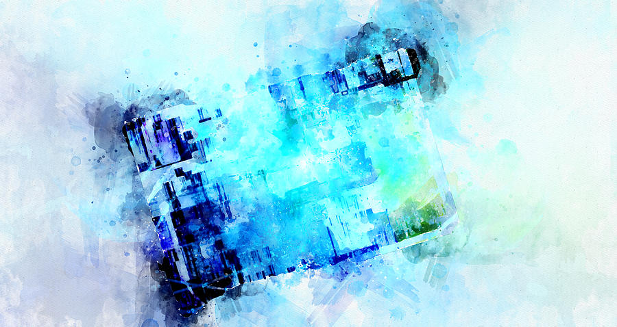 Blue Canvas Digital Art by Art Di