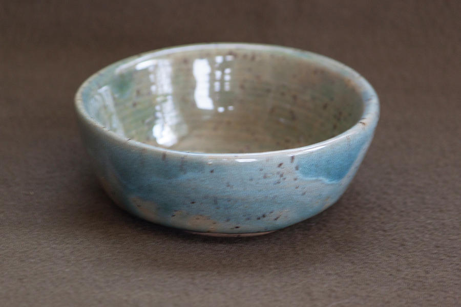 Blue Ceramic Drippy Bowl Ceramic Art by Suzanne Gaff