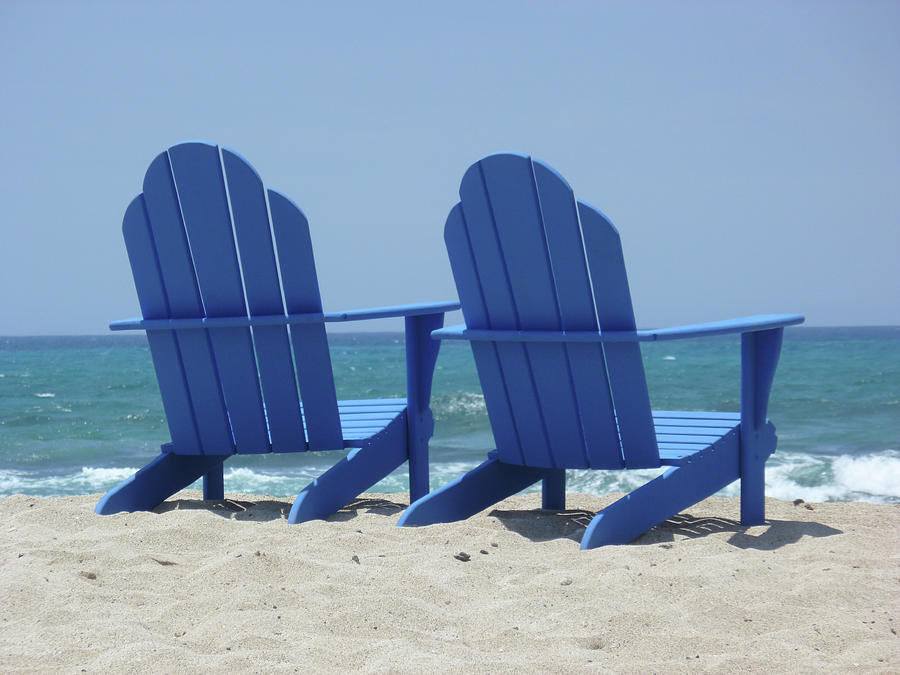 Blue Chairs Photograph by Frank DiMarco