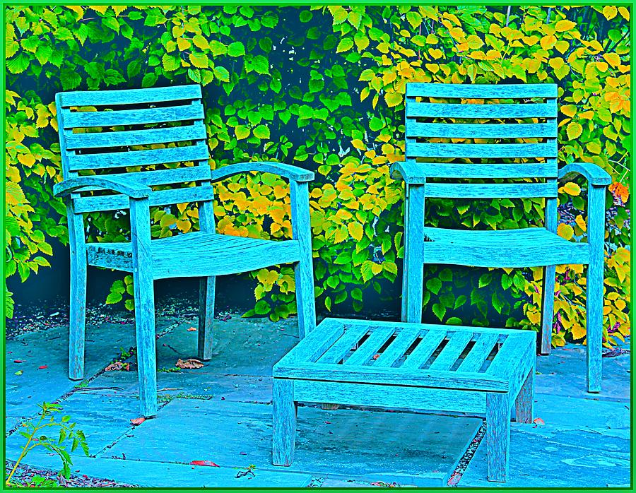 Blue Chairs Photograph by Mindy Newman