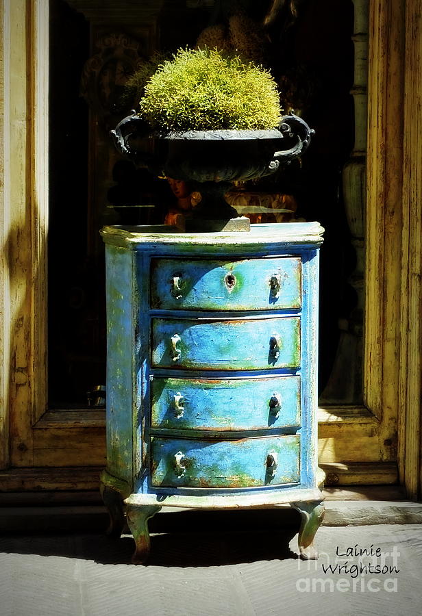 Blue Chest of Drawers Photograph by Lainie Wrightson