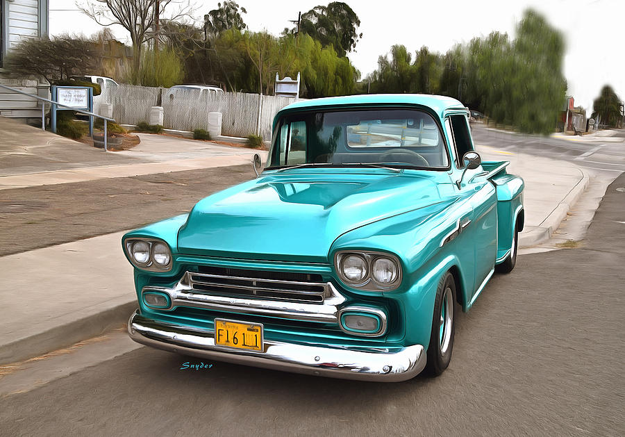 Blue Chevrolet Vintage Pickup Photograph by Floyd Snyder