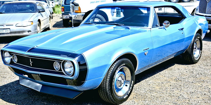Blue Chevy Camero Muscle Car Photograph by Amy McDaniel
