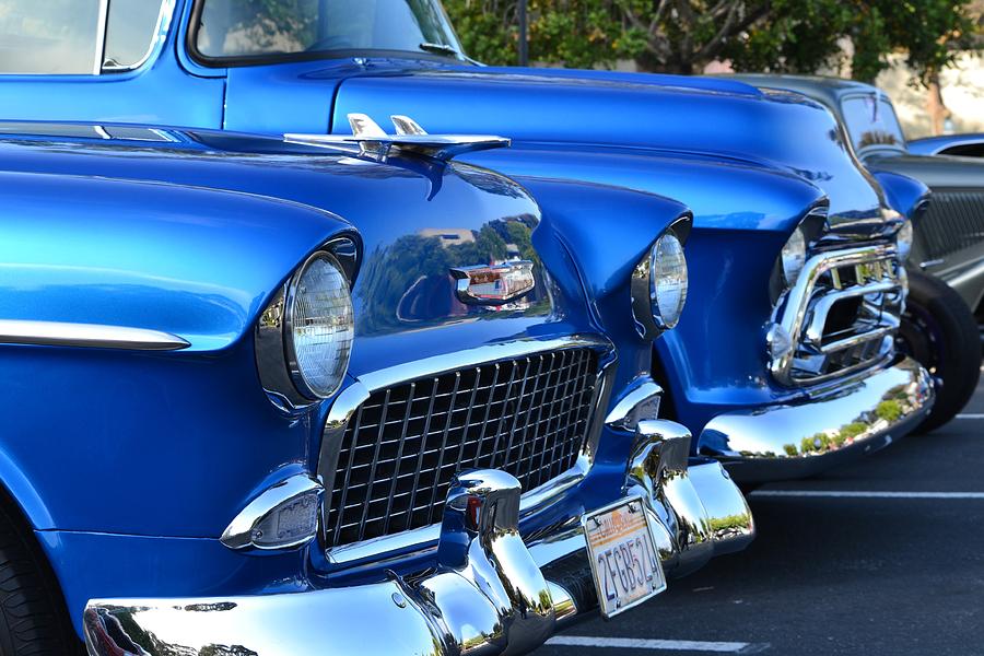 Blue Chevys Photograph by Dean Ferreira