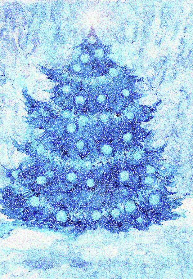 Blue Christmas Digital Art by Peggy Wilson