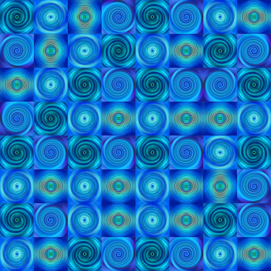 Blue Circles Abstract Art by Sharon Cummings Painting by Sharon Cummings