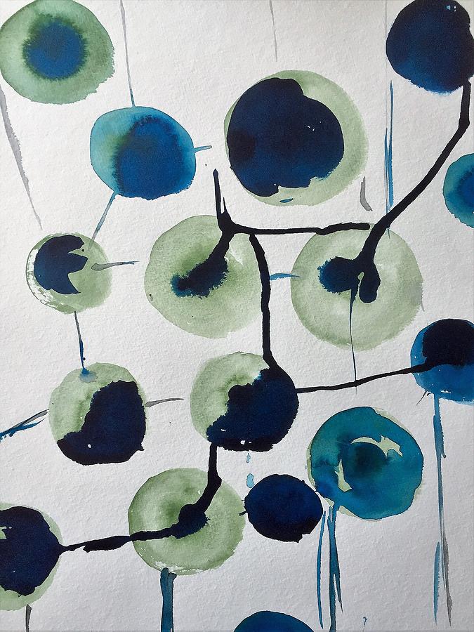 Blue Circles  Painting by Britta Zehm