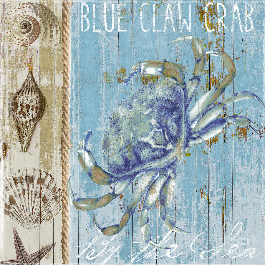 Blue Claw Crab Painting by Mindy Sommers