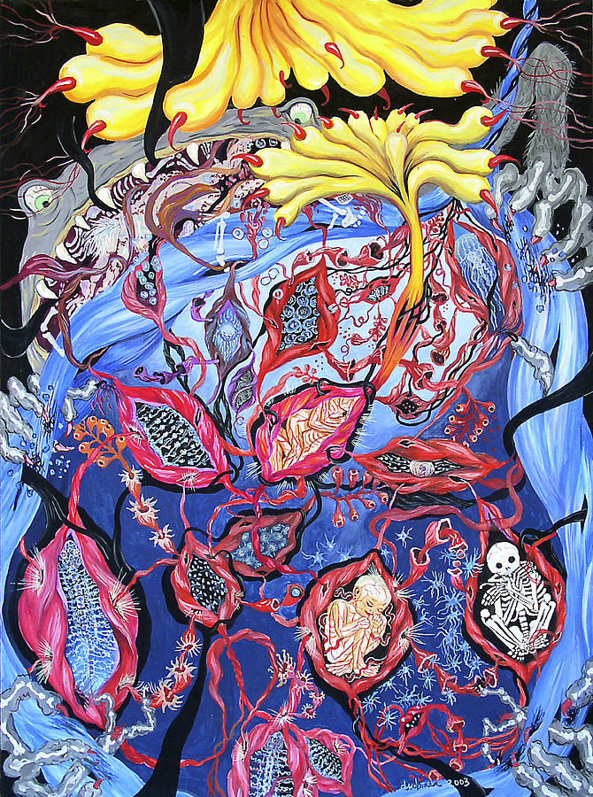 Blue Cocoon Painting by Shoshanah Dubiner